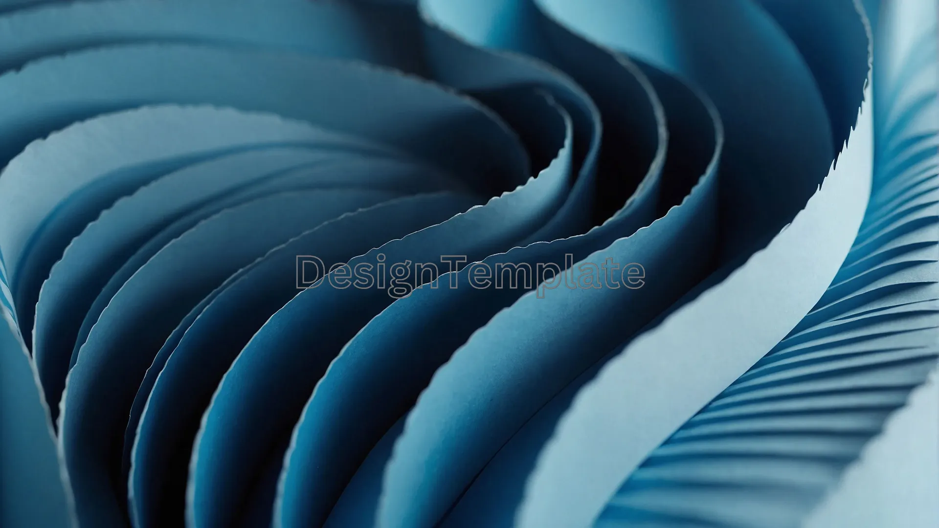 Creative Wavy Blue Paper Background